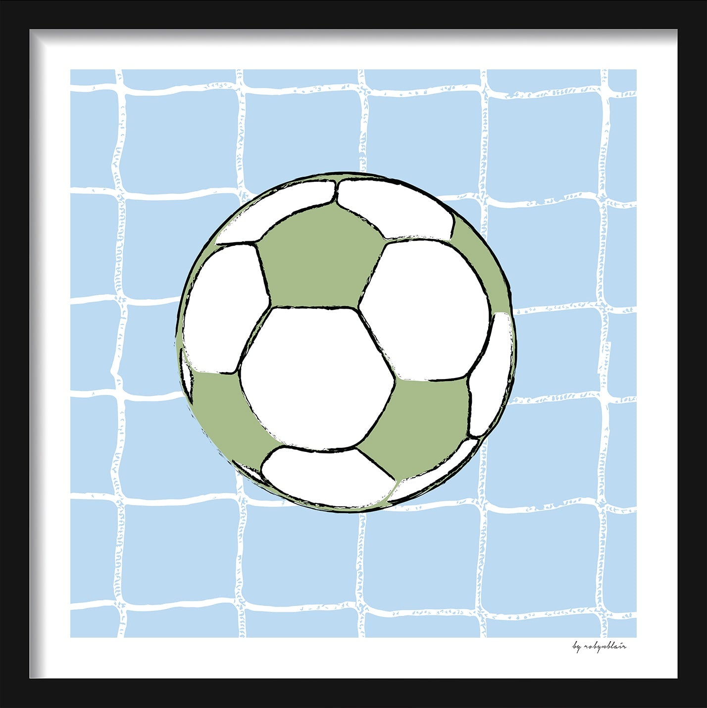 Soccer Ball Wall Art - Blue - image 3
