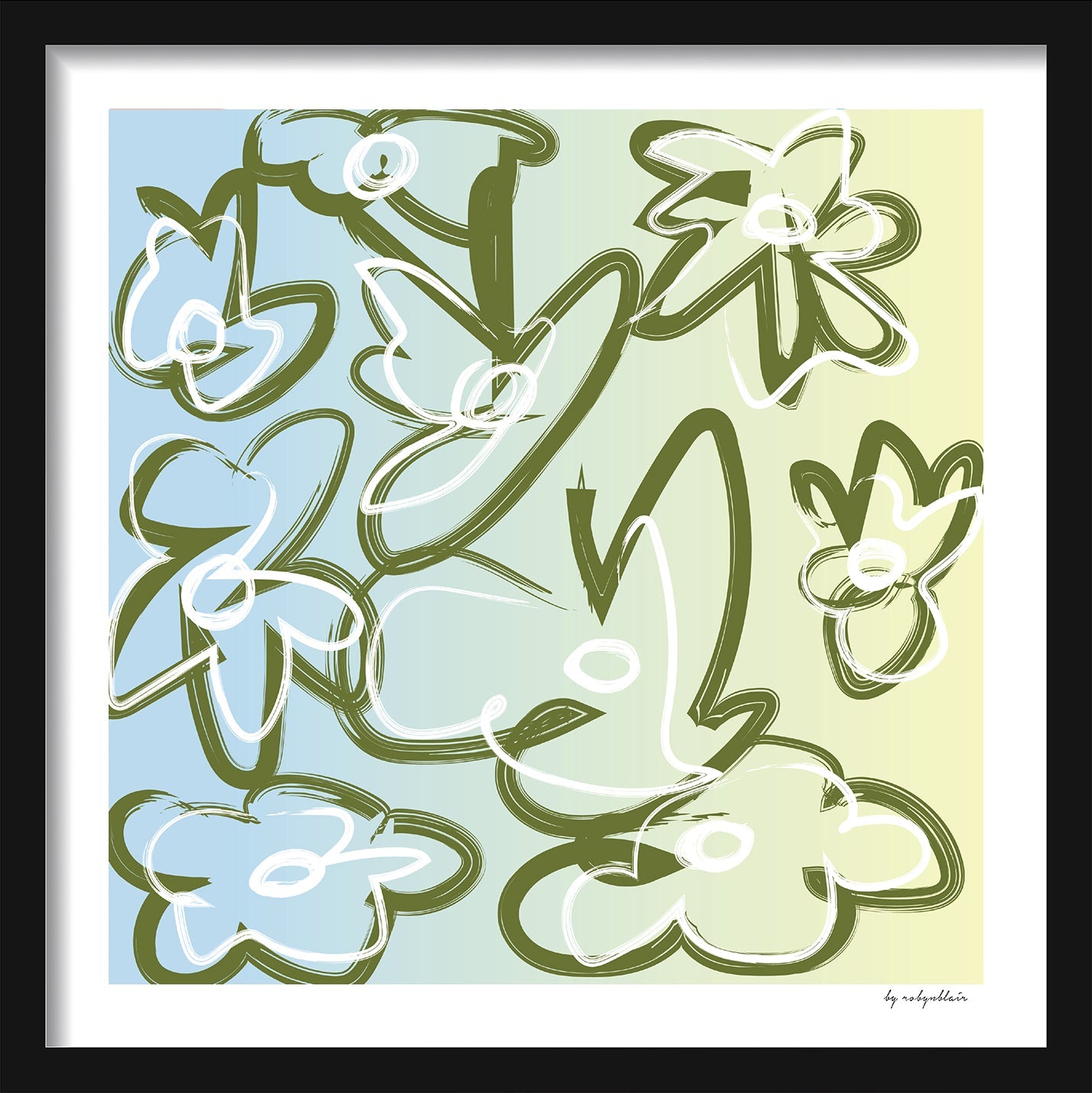 Sunset Bloom Fine Art Print - Blue - image 3