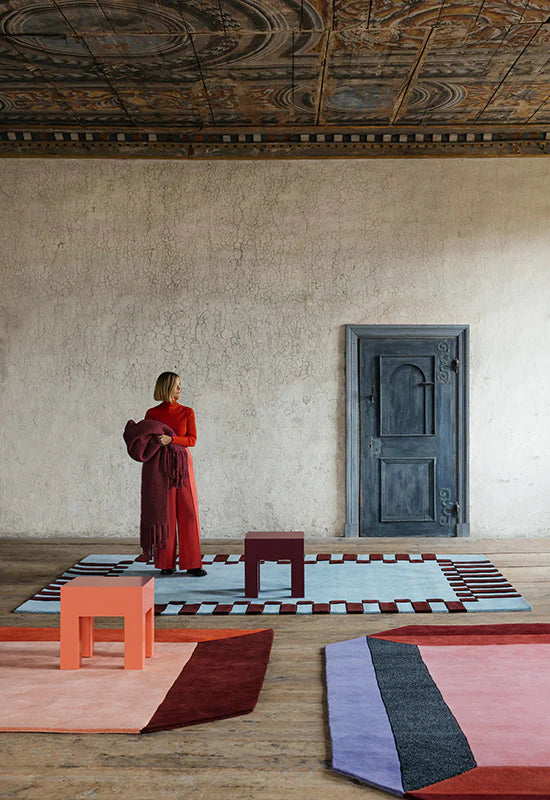 Teklan Frame Wool Rug - Mulberry Sky - image 3