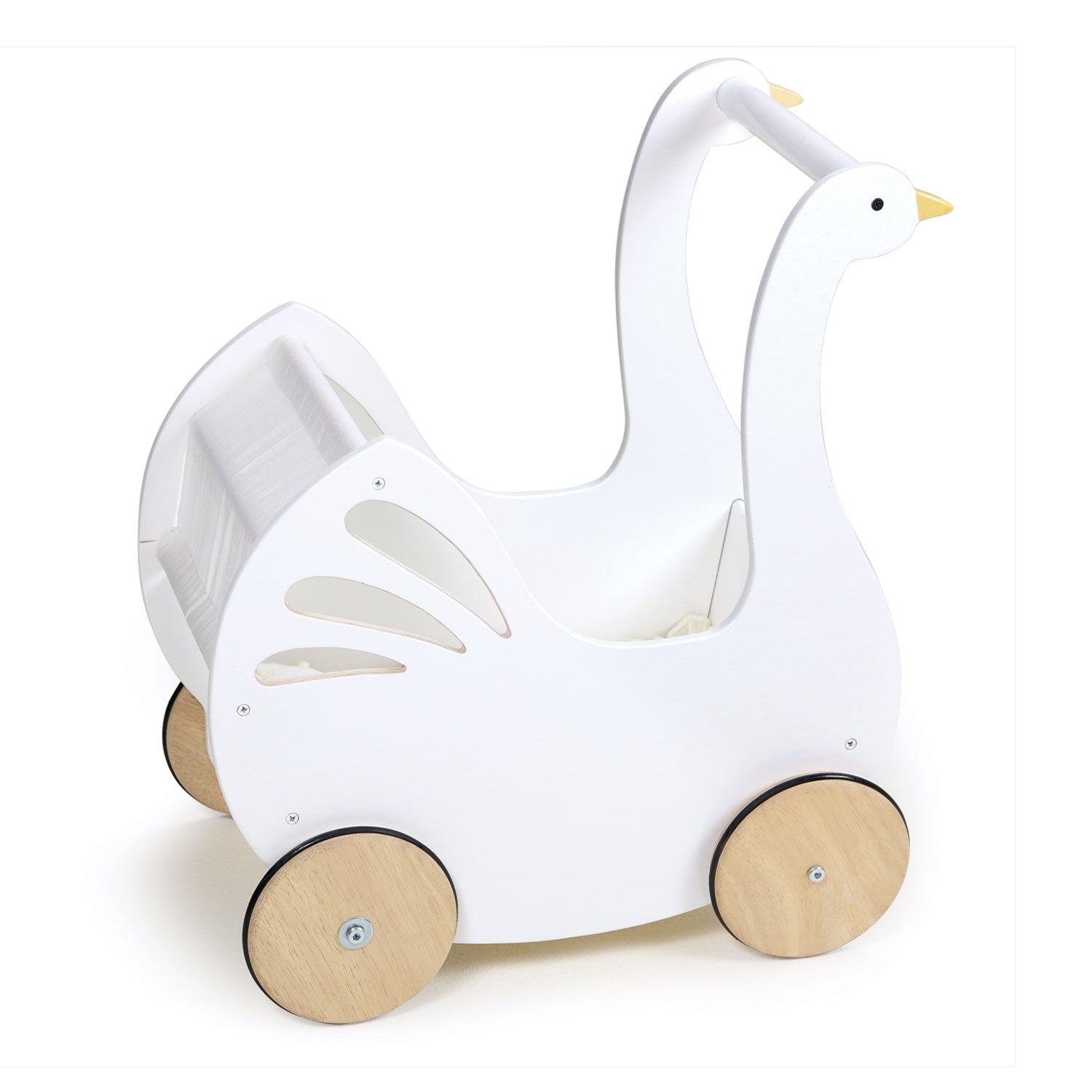 Wooden Swan Doll Stroller - image 3