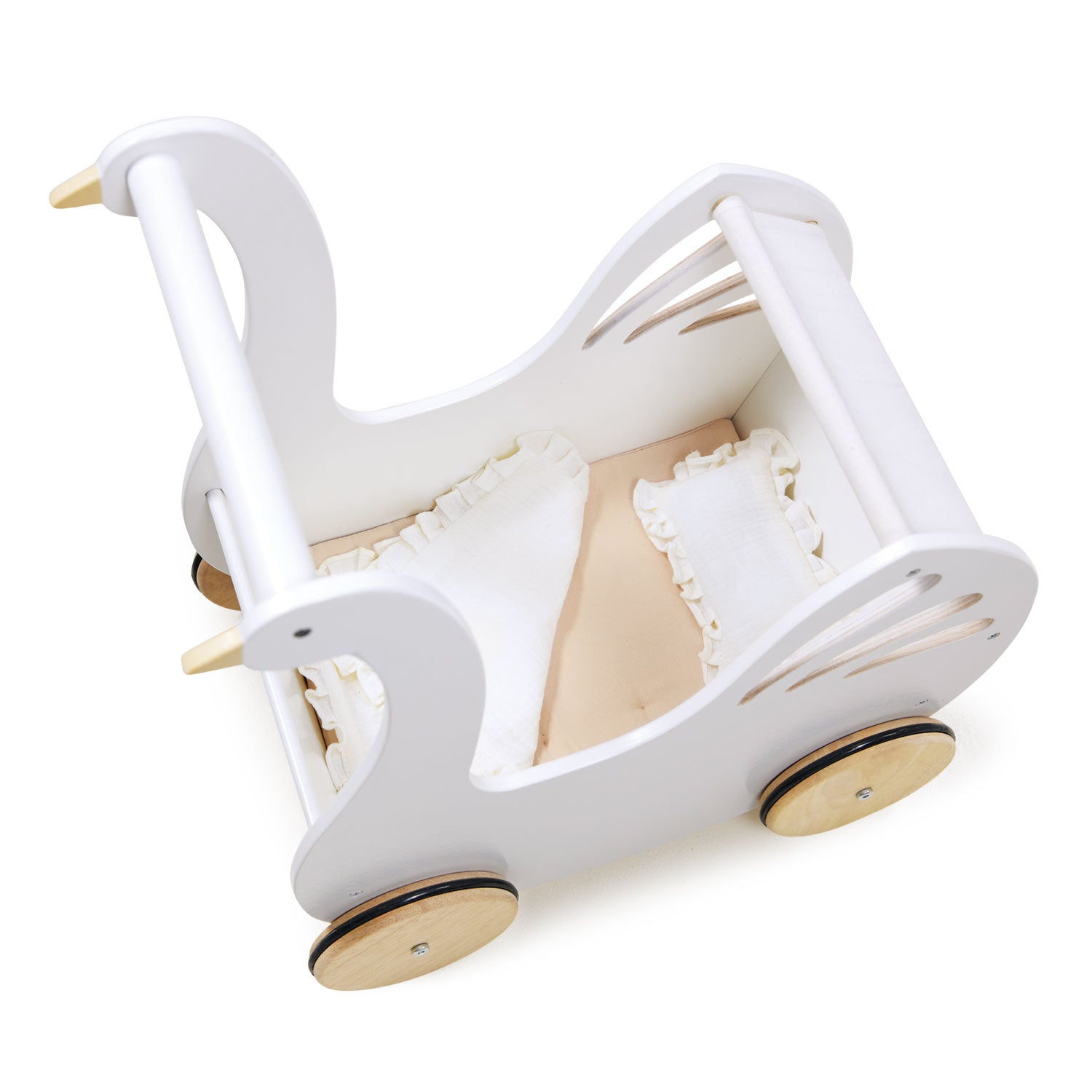 Wooden Swan Doll Stroller - image 5