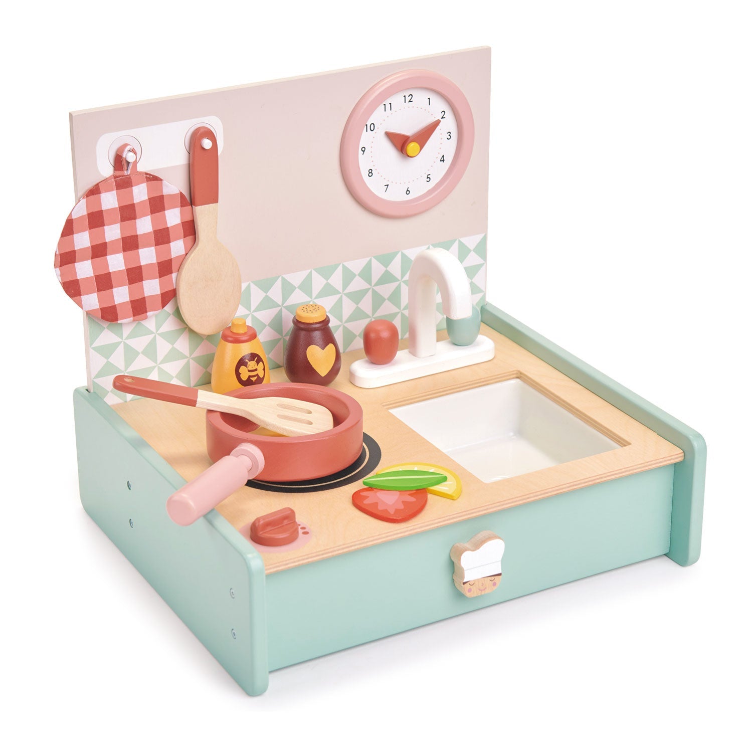 Wooden Mini Foldable Kitchen Set - image 4