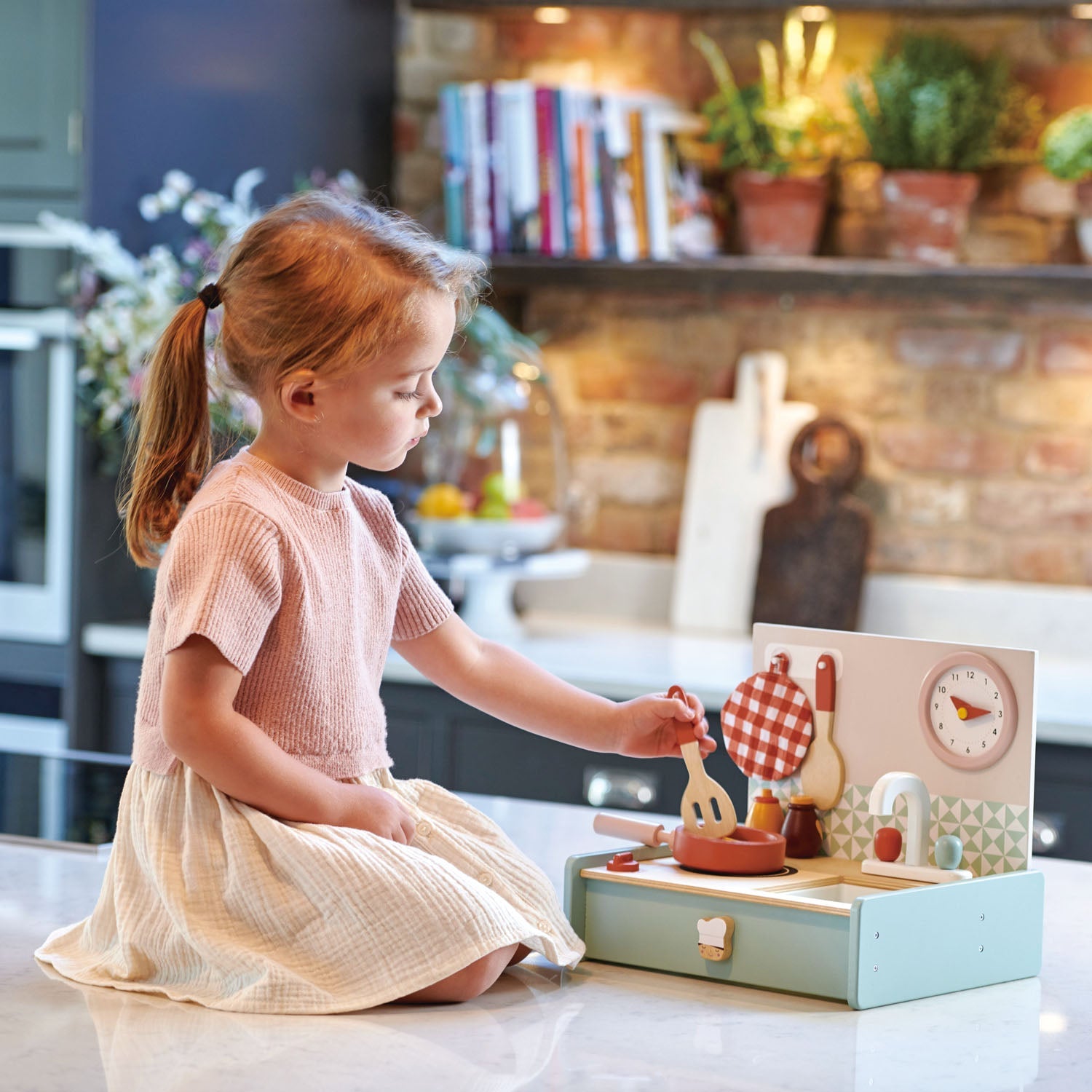 Wooden Mini Foldable Kitchen Set - image 3