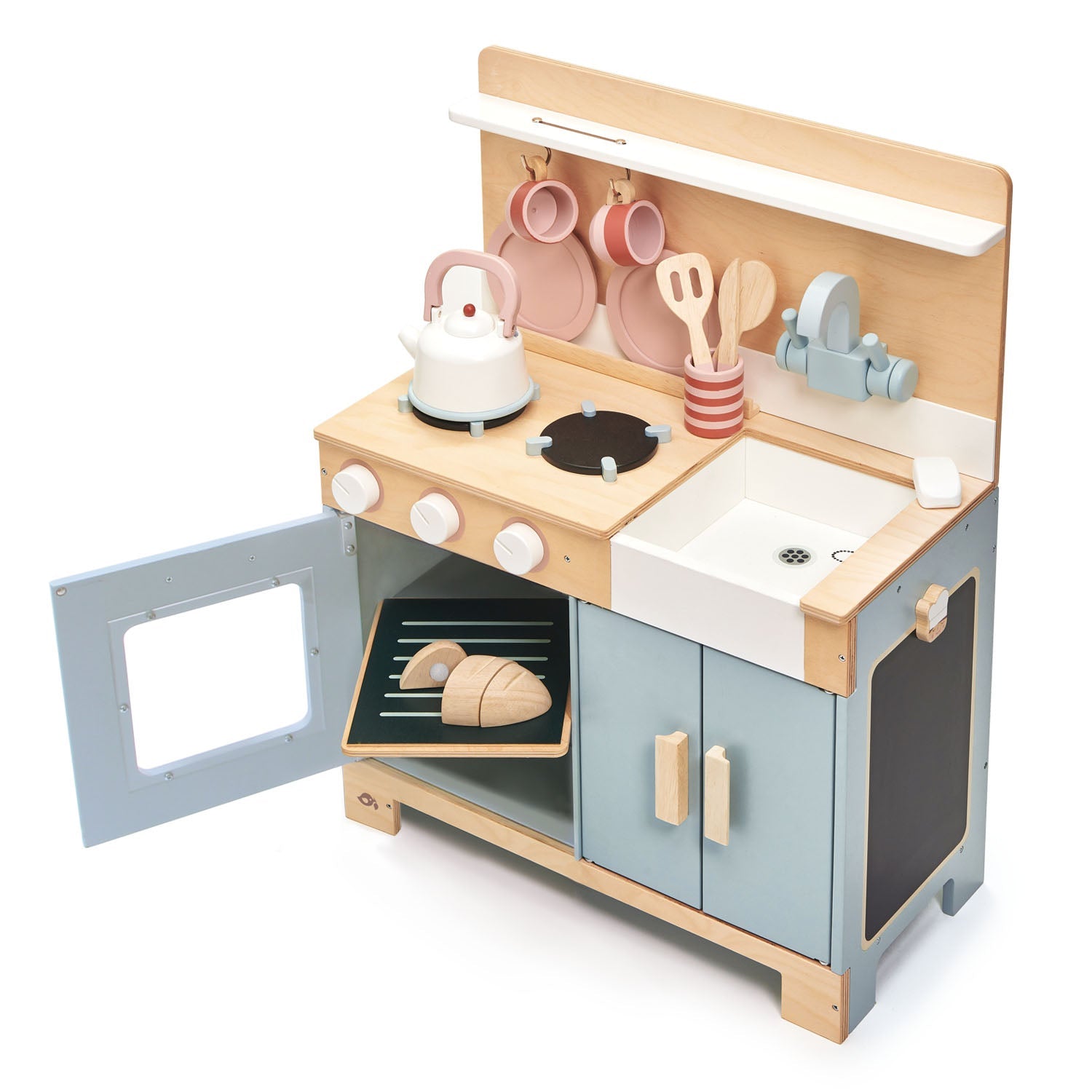 Wooden Mini Play Kitchen - Blue