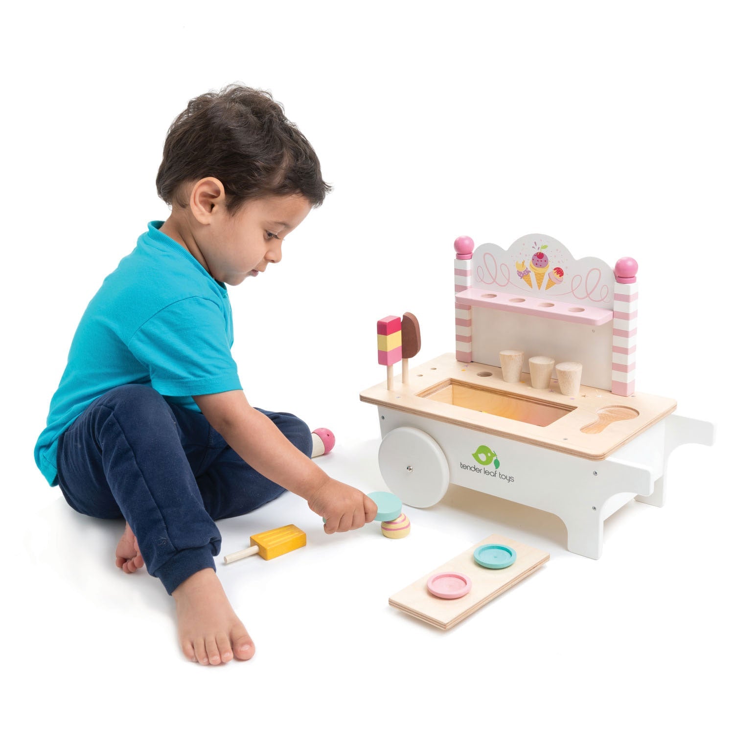 Wooden Mini Ice Cream Cart - image 4