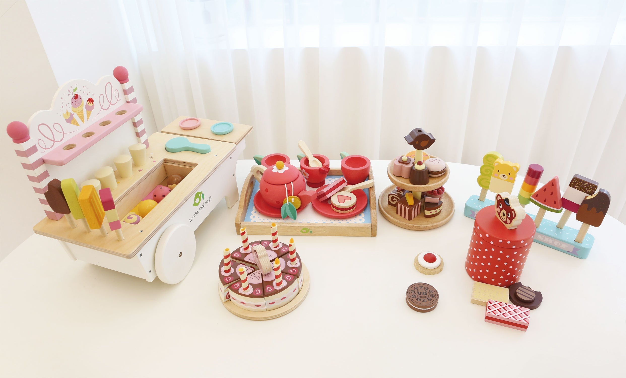 Wooden Mini Ice Cream Cart - image 5