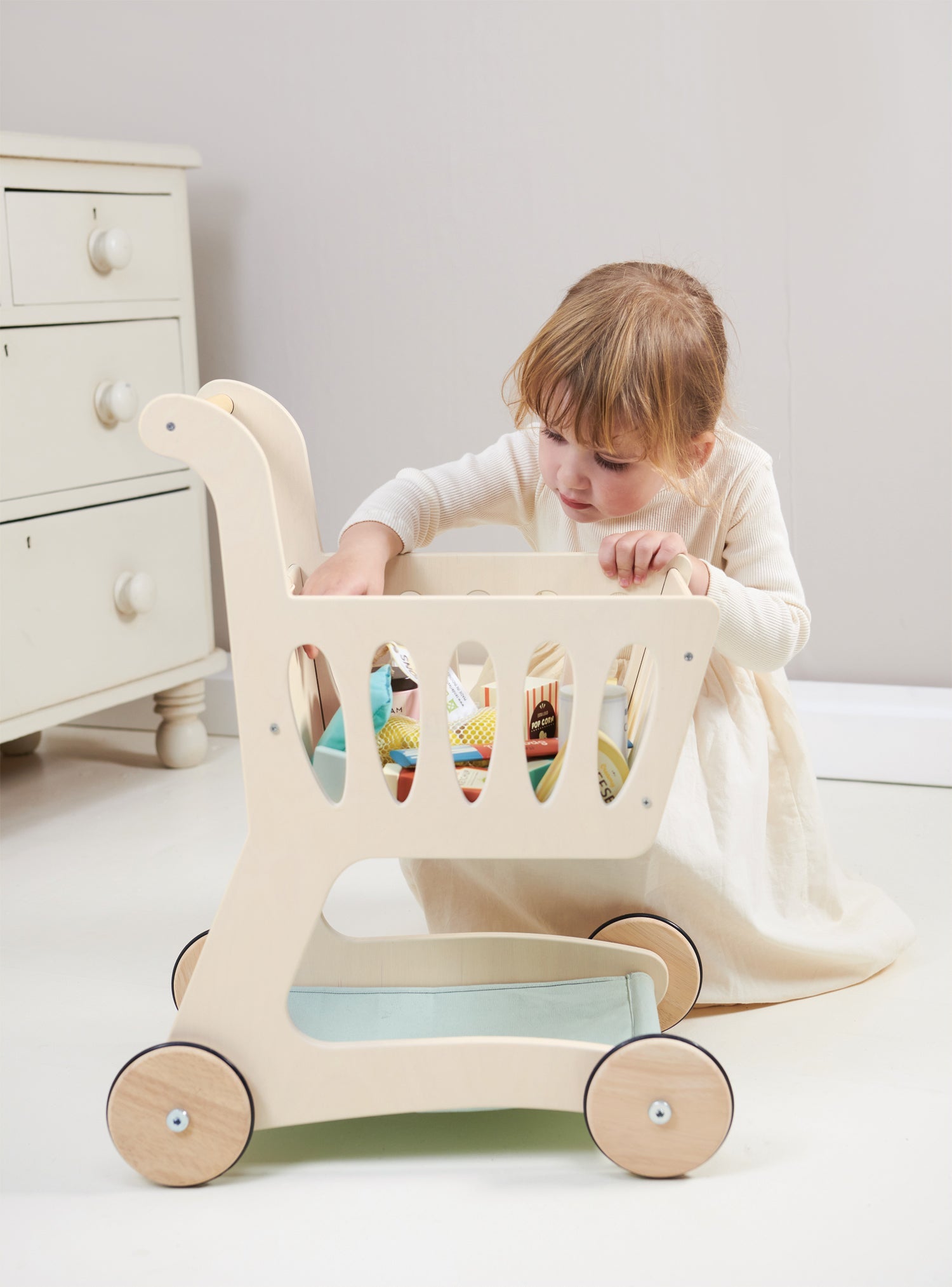 Wooden Pretend Play Shopping Cart - image 4