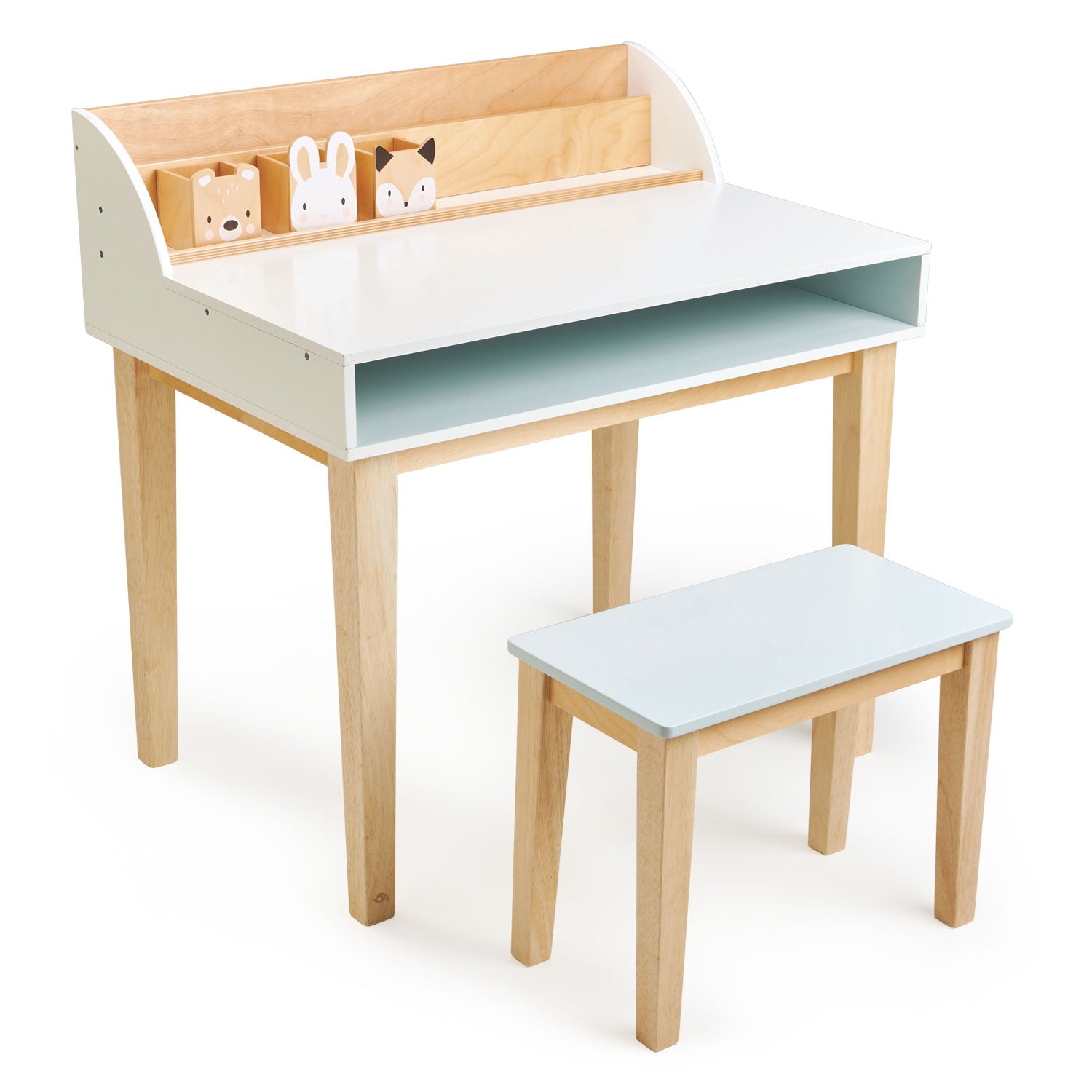 Mini Wooden Desk and Bench Set