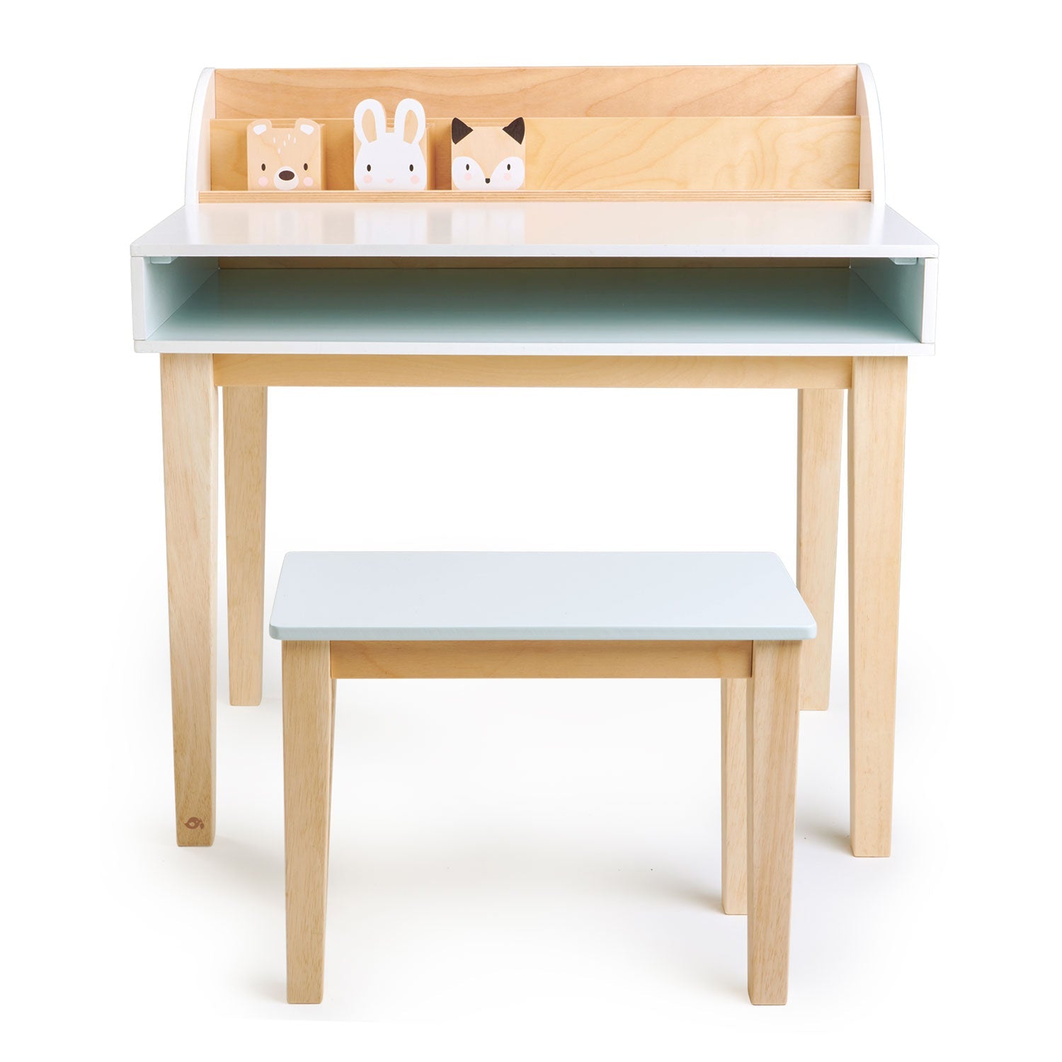Mini Wooden Desk and Bench Set