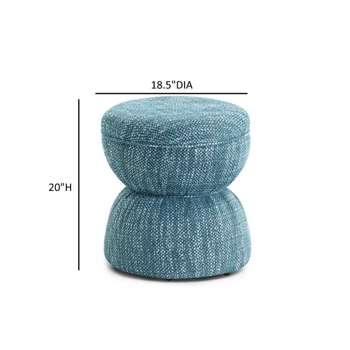 Tomlin Ruched Performance Fabric Game Ottoman - image 3