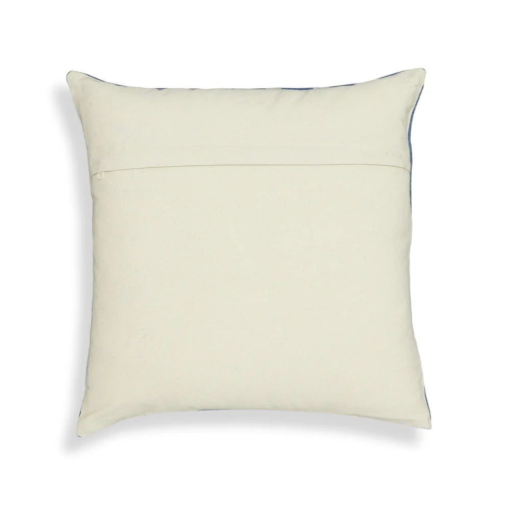 Indigo Dots Cotton Throw Pillow - Blue - image 3