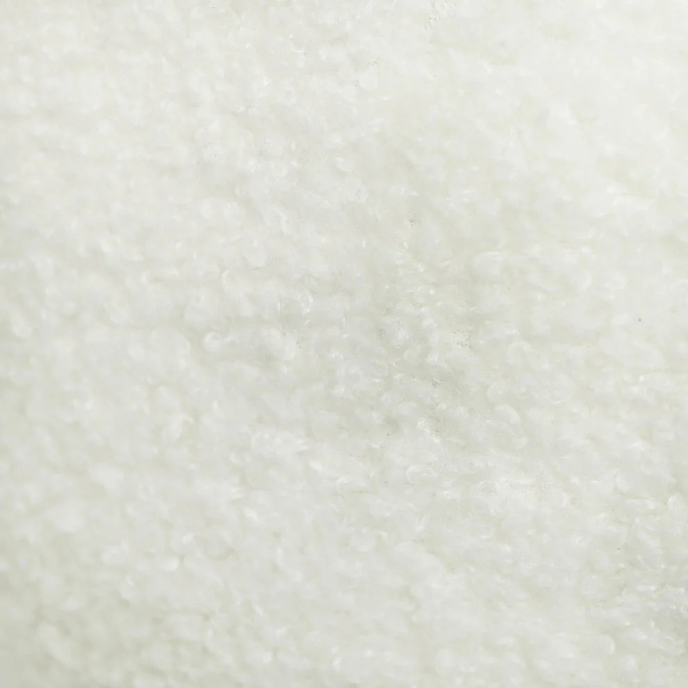 Boba Vegan Shearling Ball Throw Pillow - White - image 3