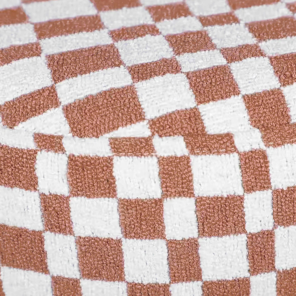 Claire Boucle Stool - Brown Checkered - image 3