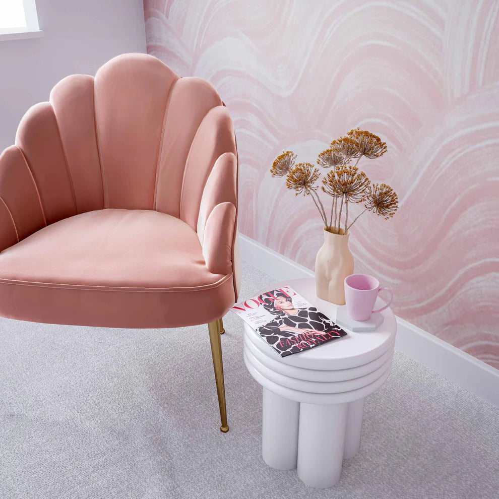 Delta Concrete Round Side Table - White - image 3