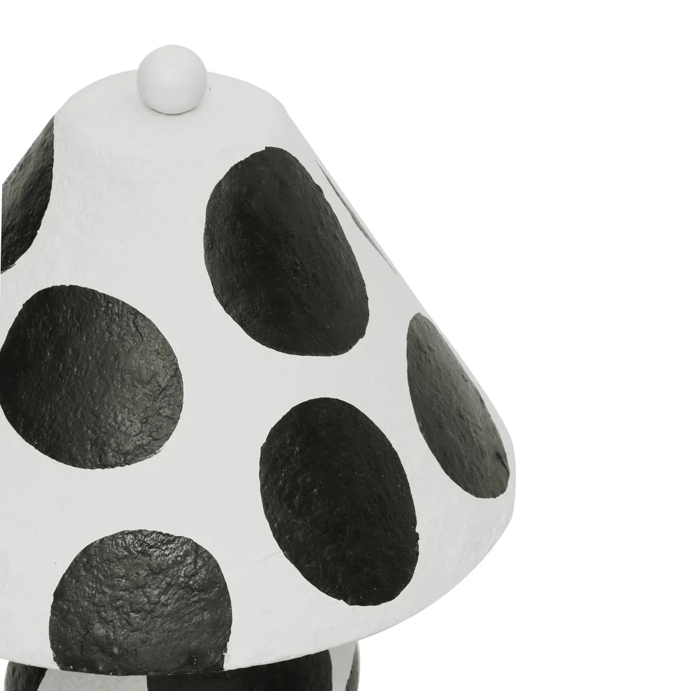 Lerici Papier Mache Table Lamp - Black & White - image 3