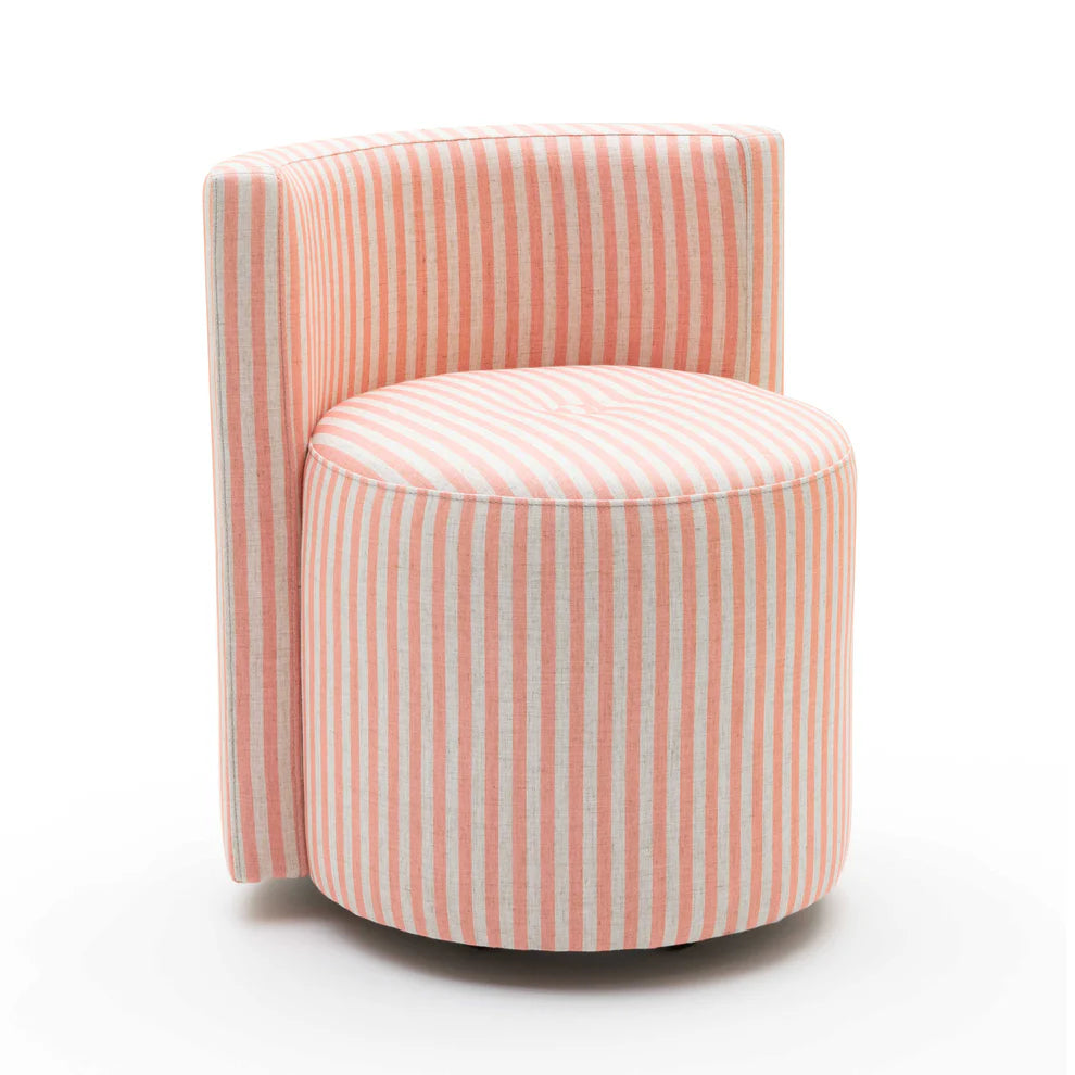 Alyssa Linen Rolling Desk Chair - image 3