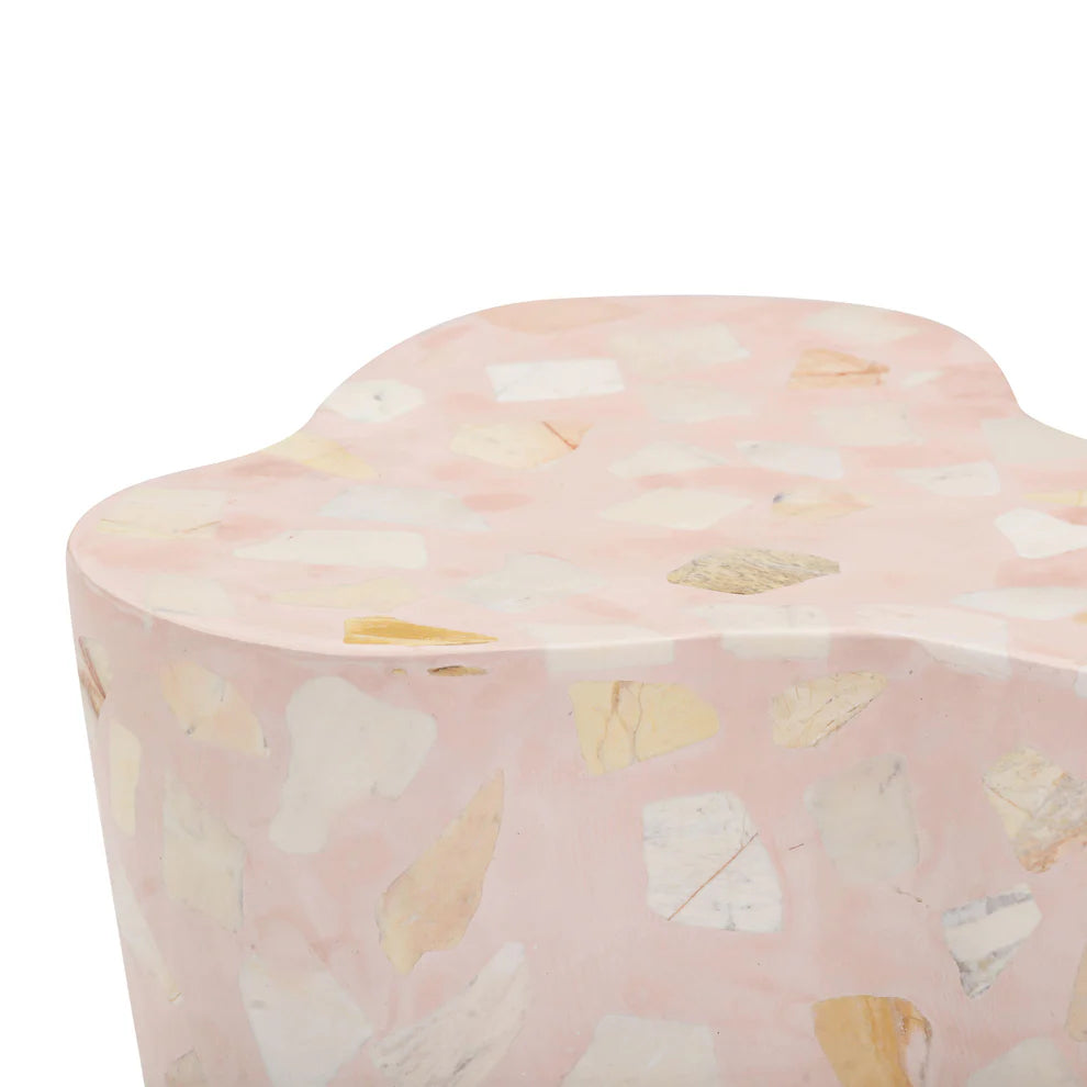 Slab Faux Terrazzo Side Table - image 4