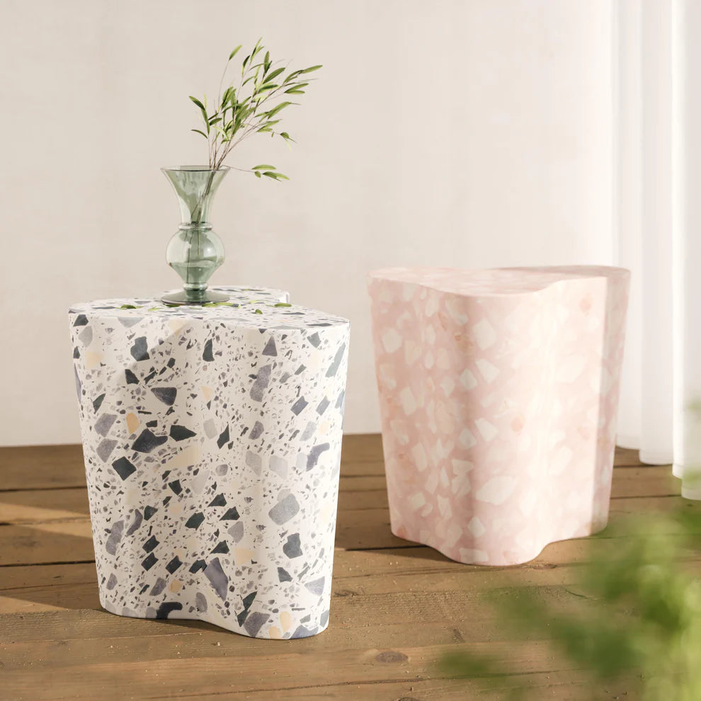 Slab Faux Terrazzo Side Table - image 3