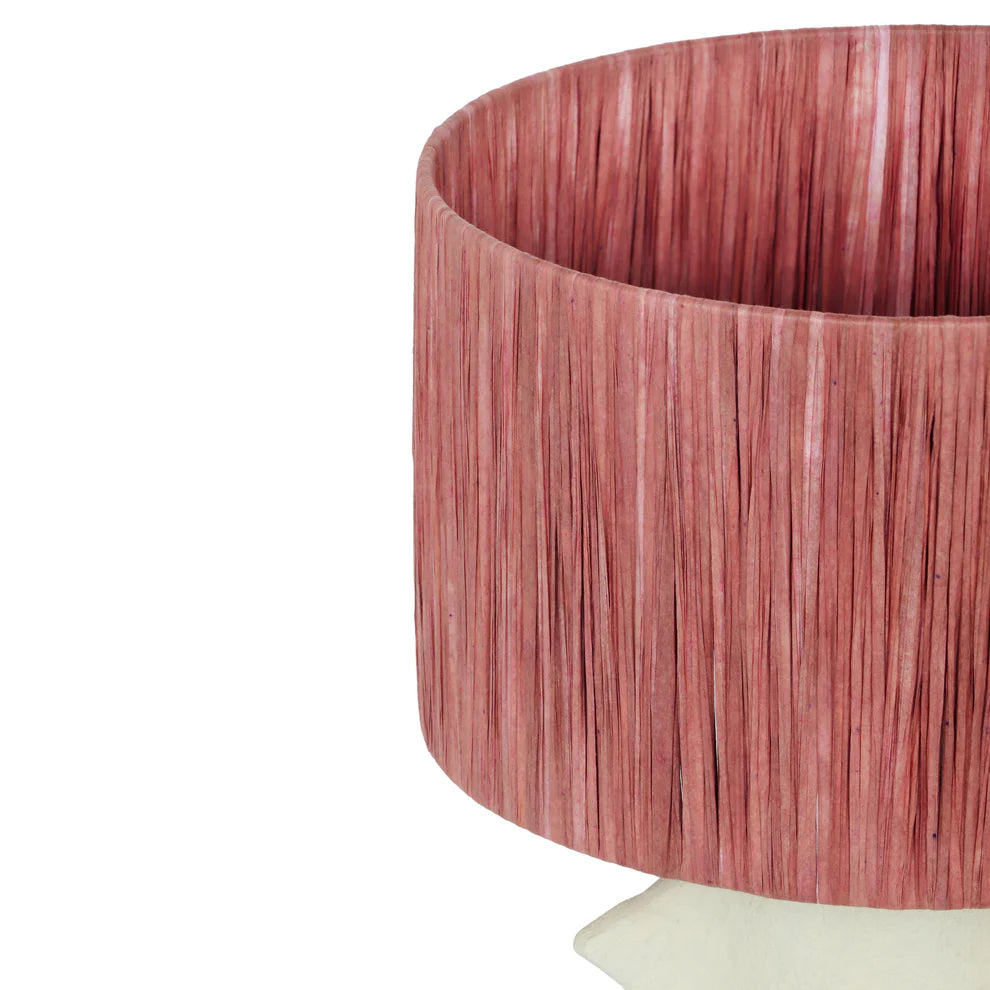 Wild Thing Papier Mache Table Lamp - Red & White - image 4