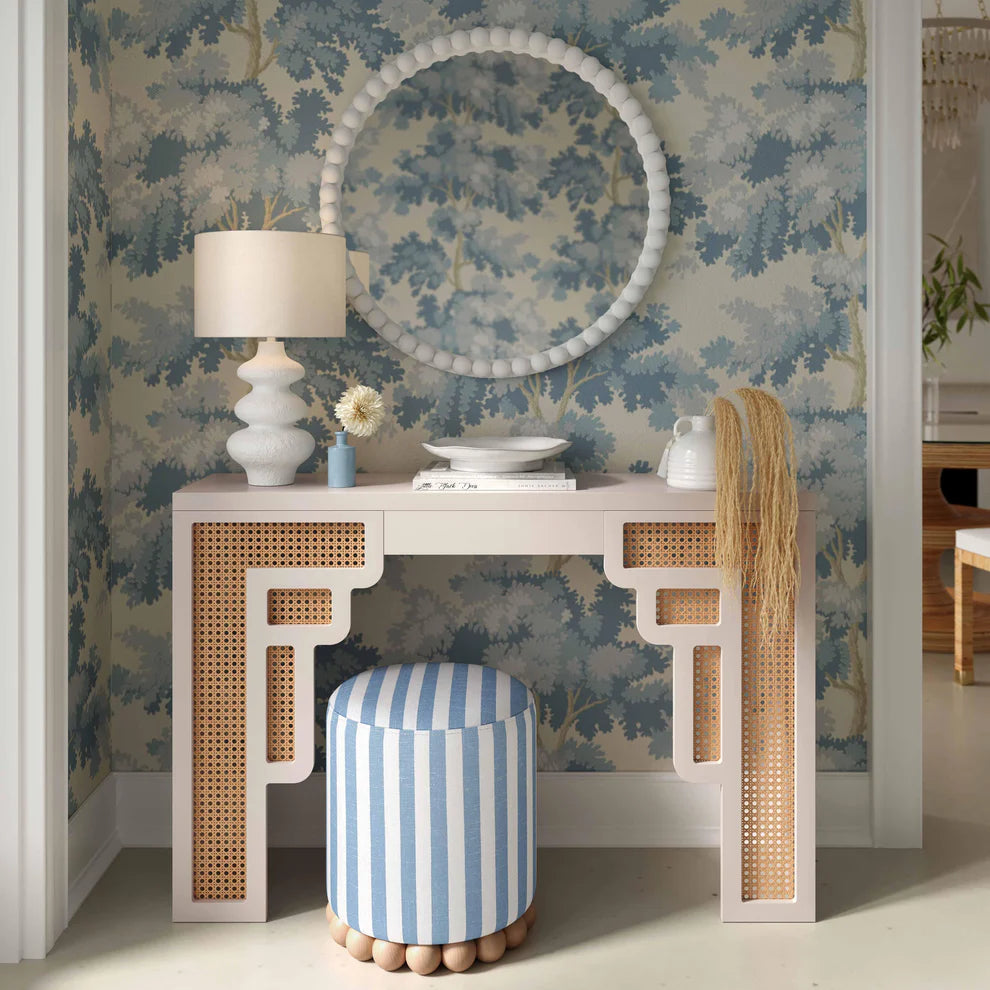 Dex Striped Linen Ottoman - image 3