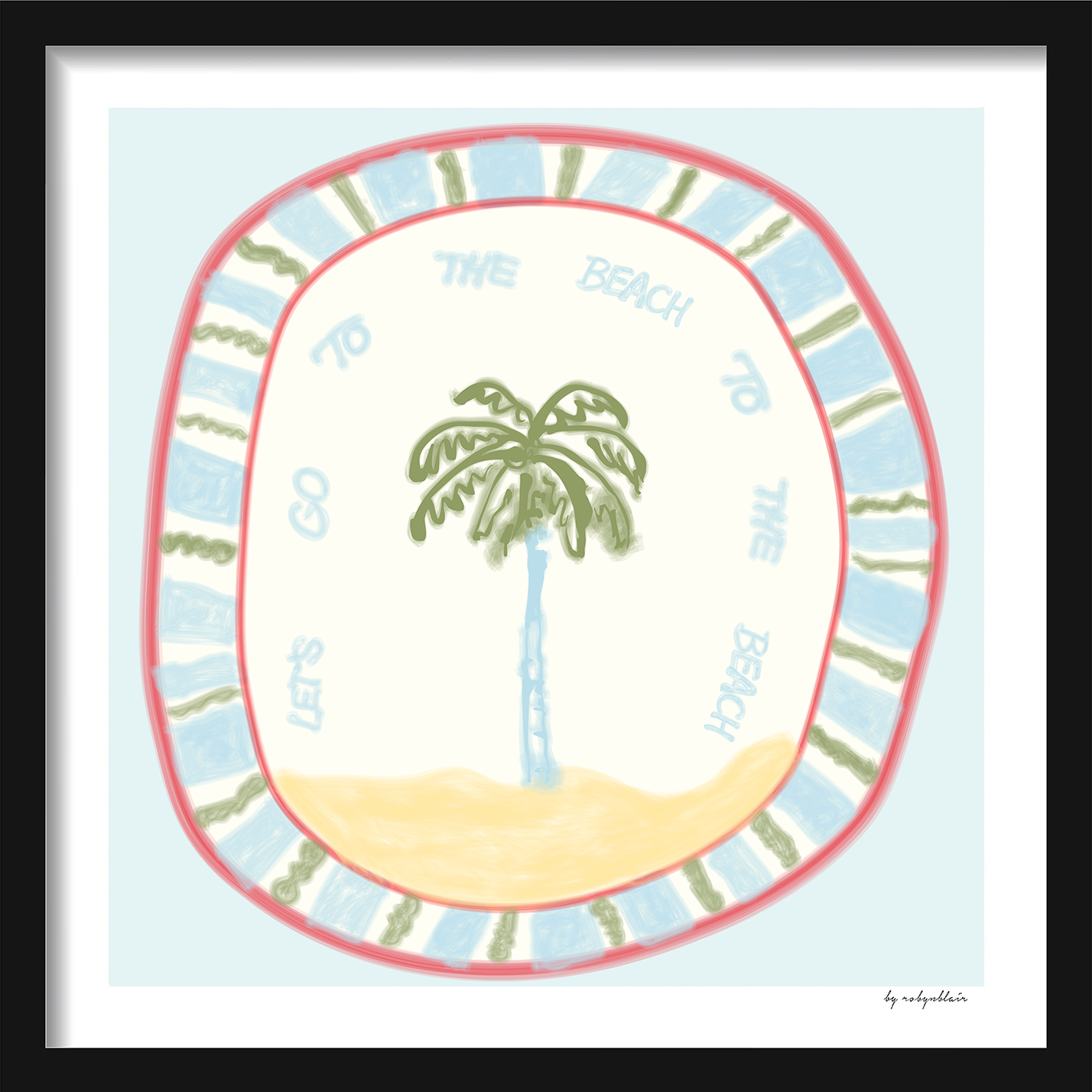 To The Beach - Blue Fine Art Print - image 3
