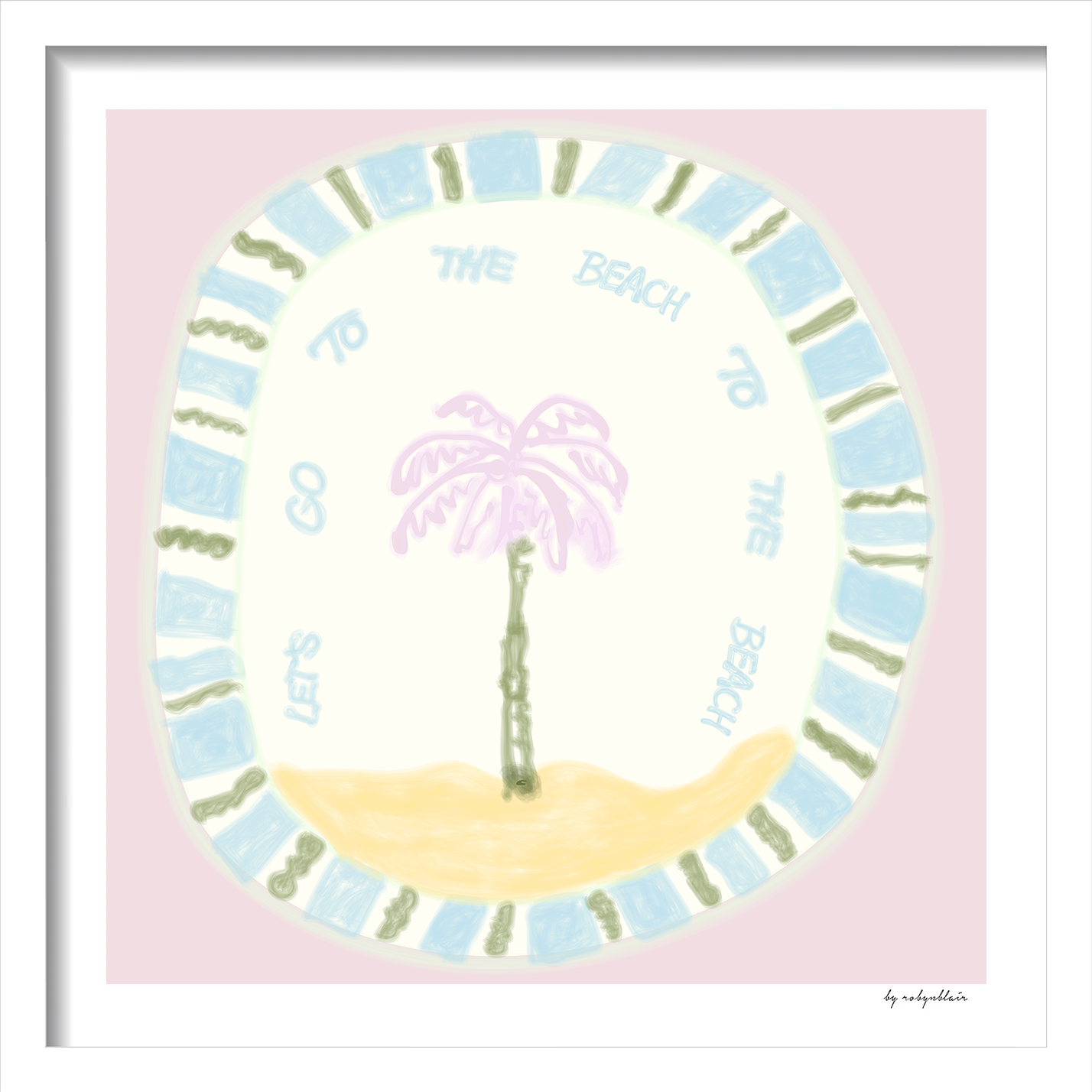 To The Beach - Pink Fine Art Print - image 2