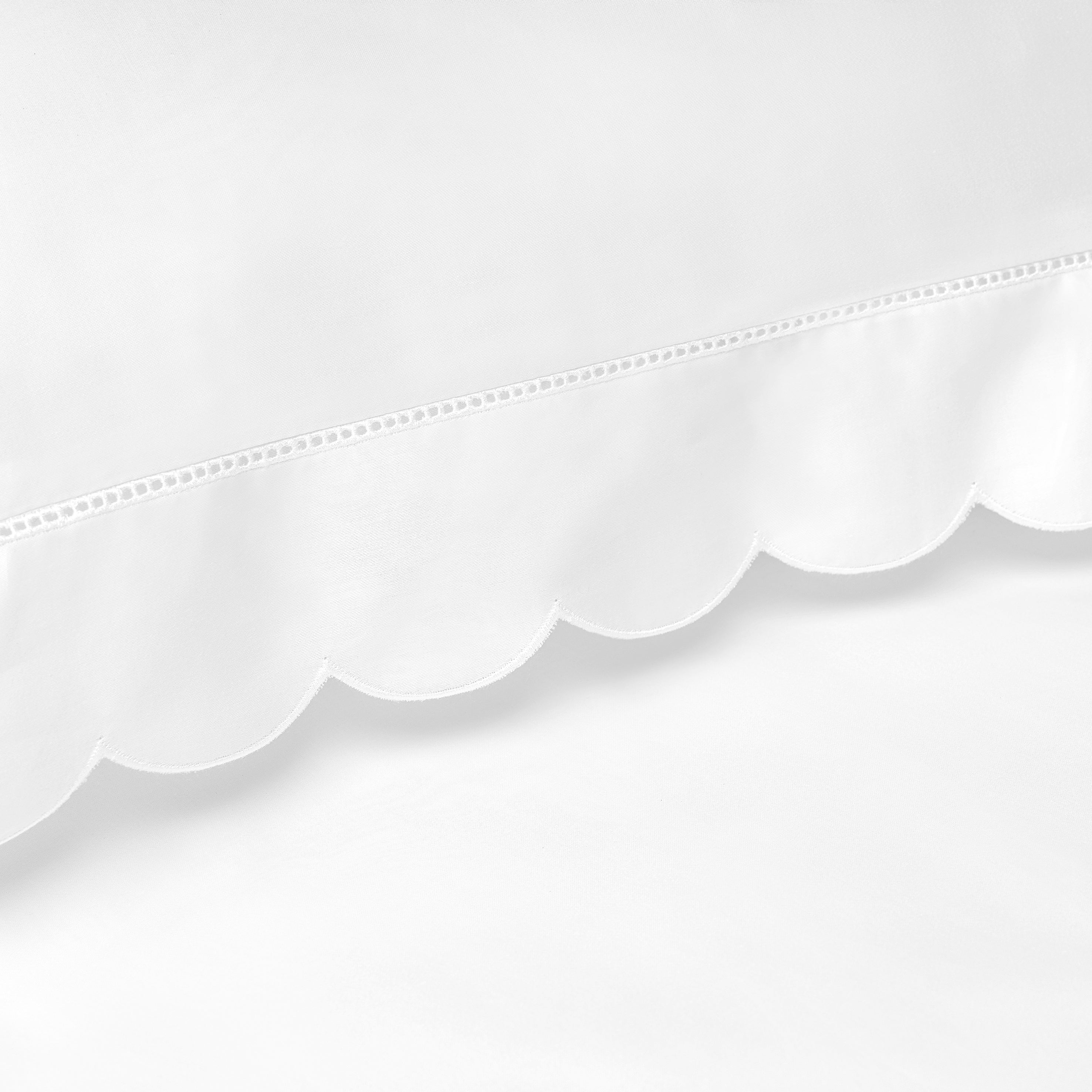 Scalloped Starlight Standard Pillowcase Set - White - image 4