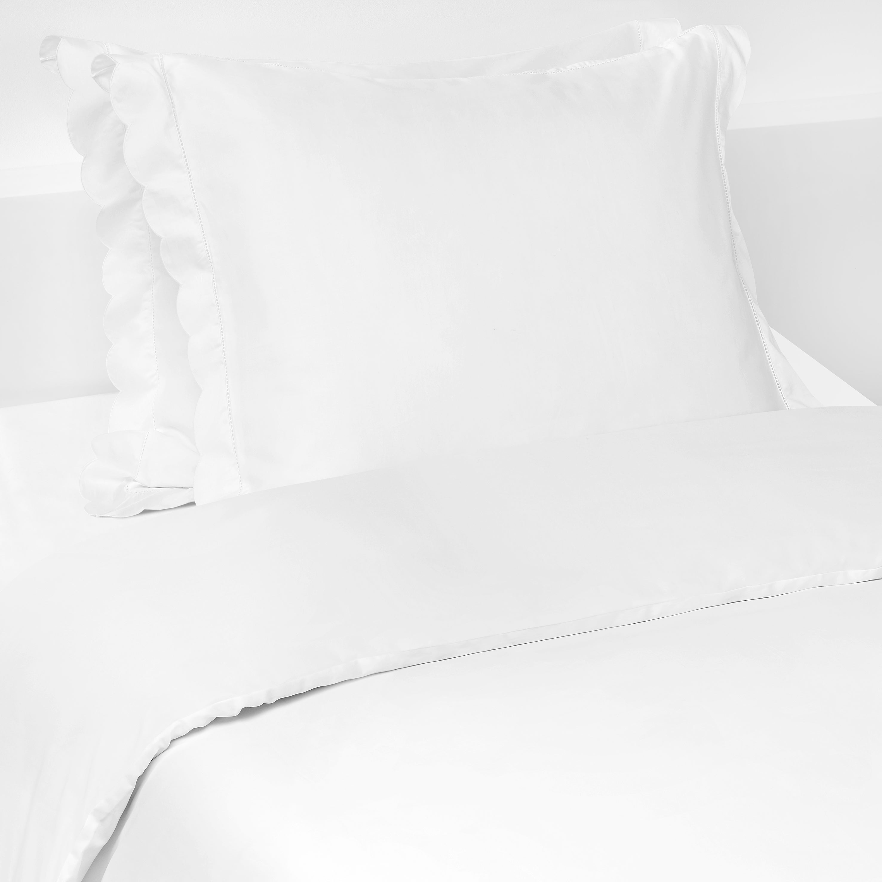 Scalloped Starlight Twin Set - White