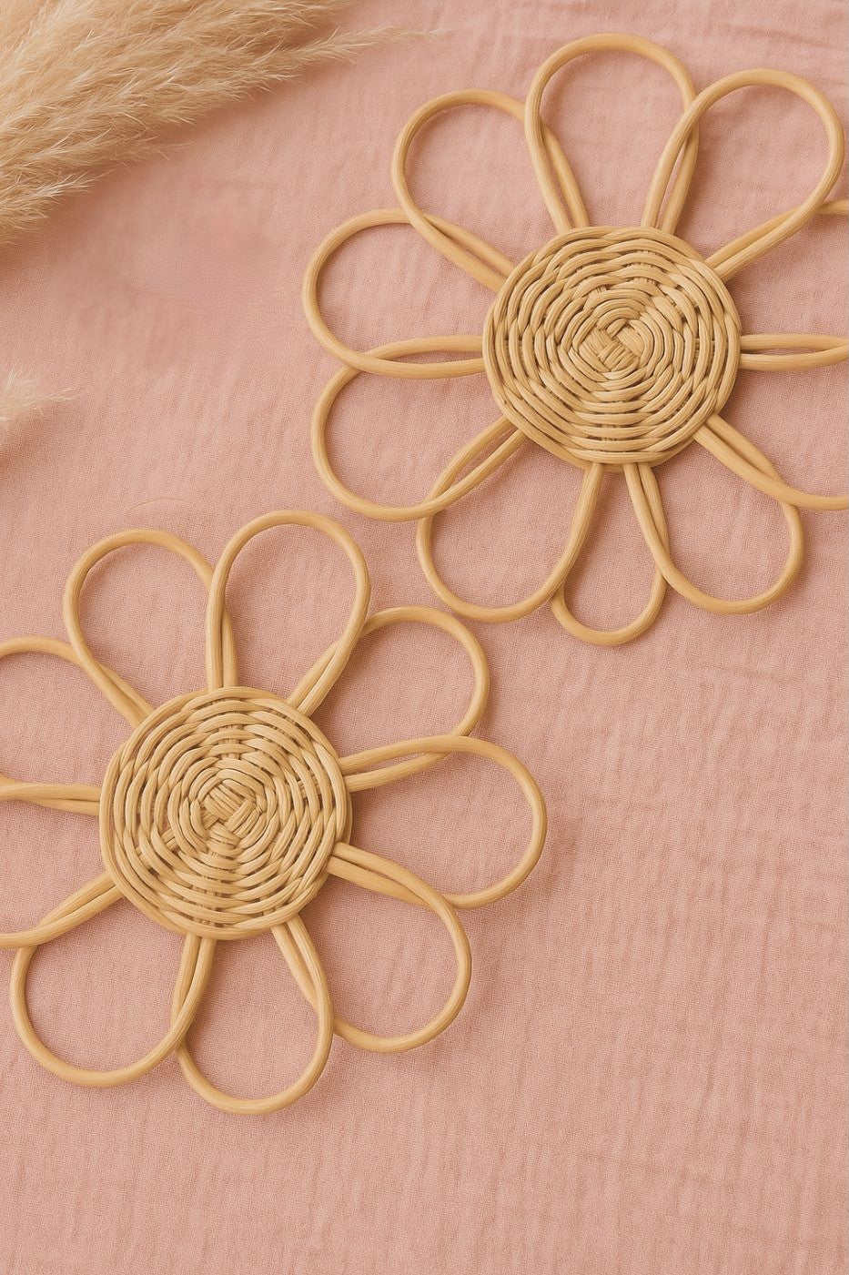 Rattan Flower Wall Art
