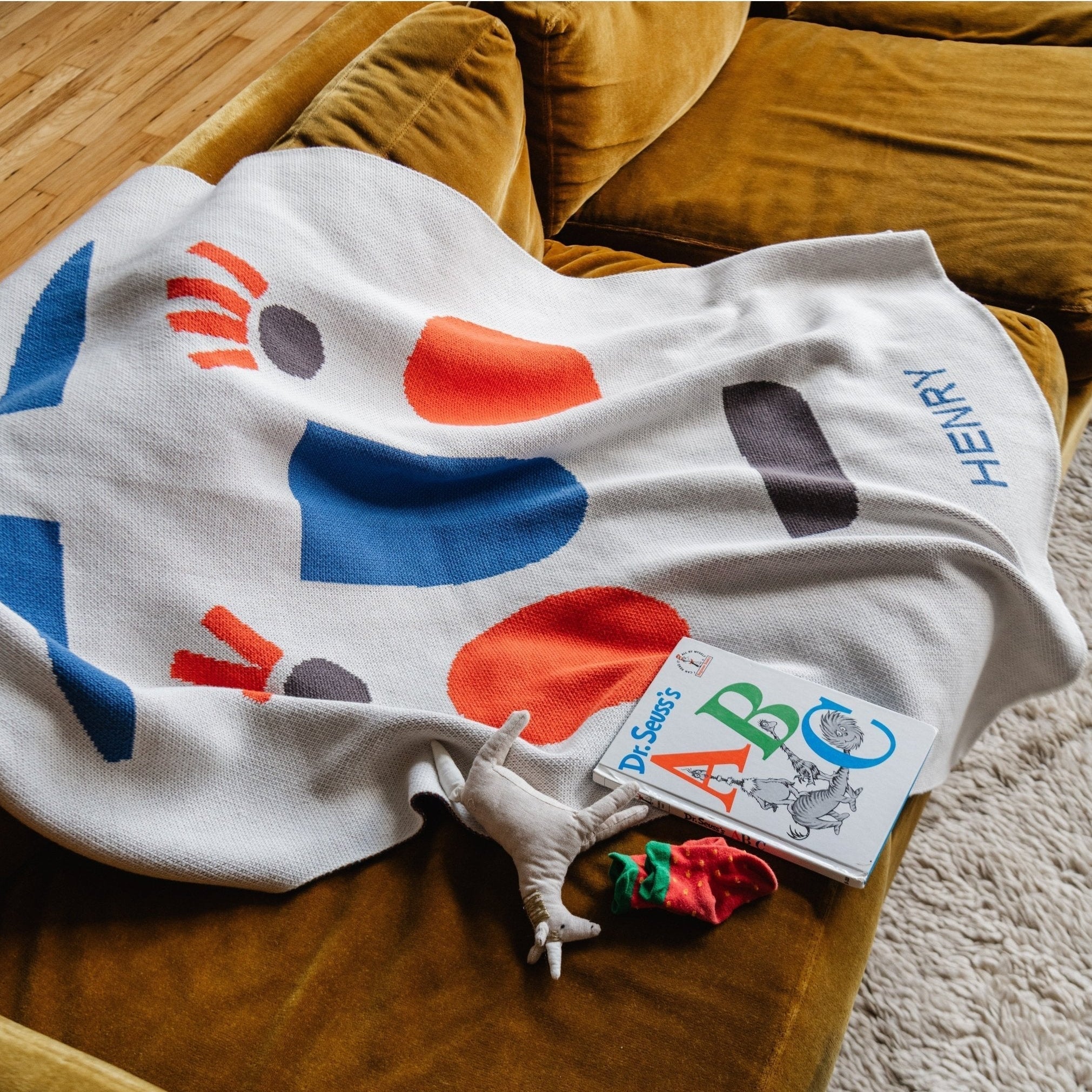 Funny Face Knit Midi Blanket - Personalization Available
