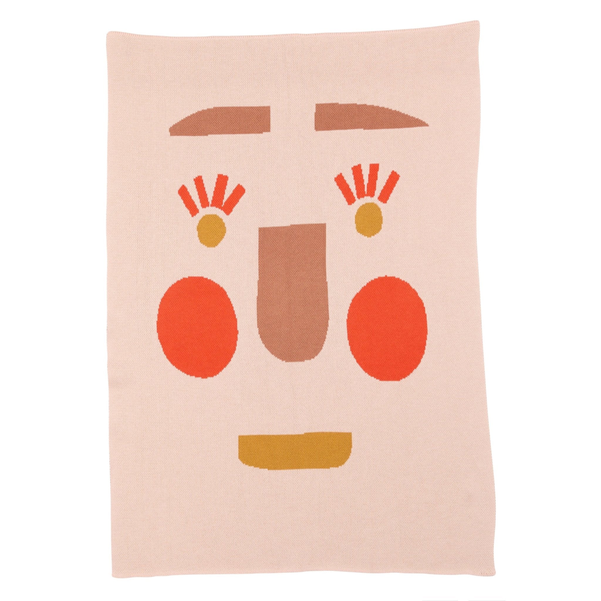 Funny Face Knit Midi Blanket - Personalization Available