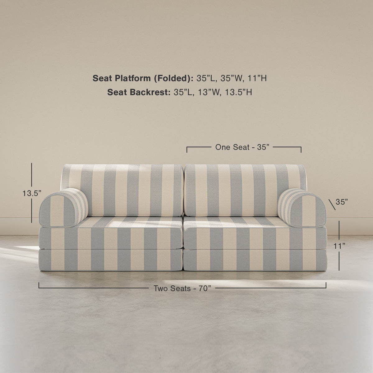 Harlan Seat - Ivory and Sky - image 4