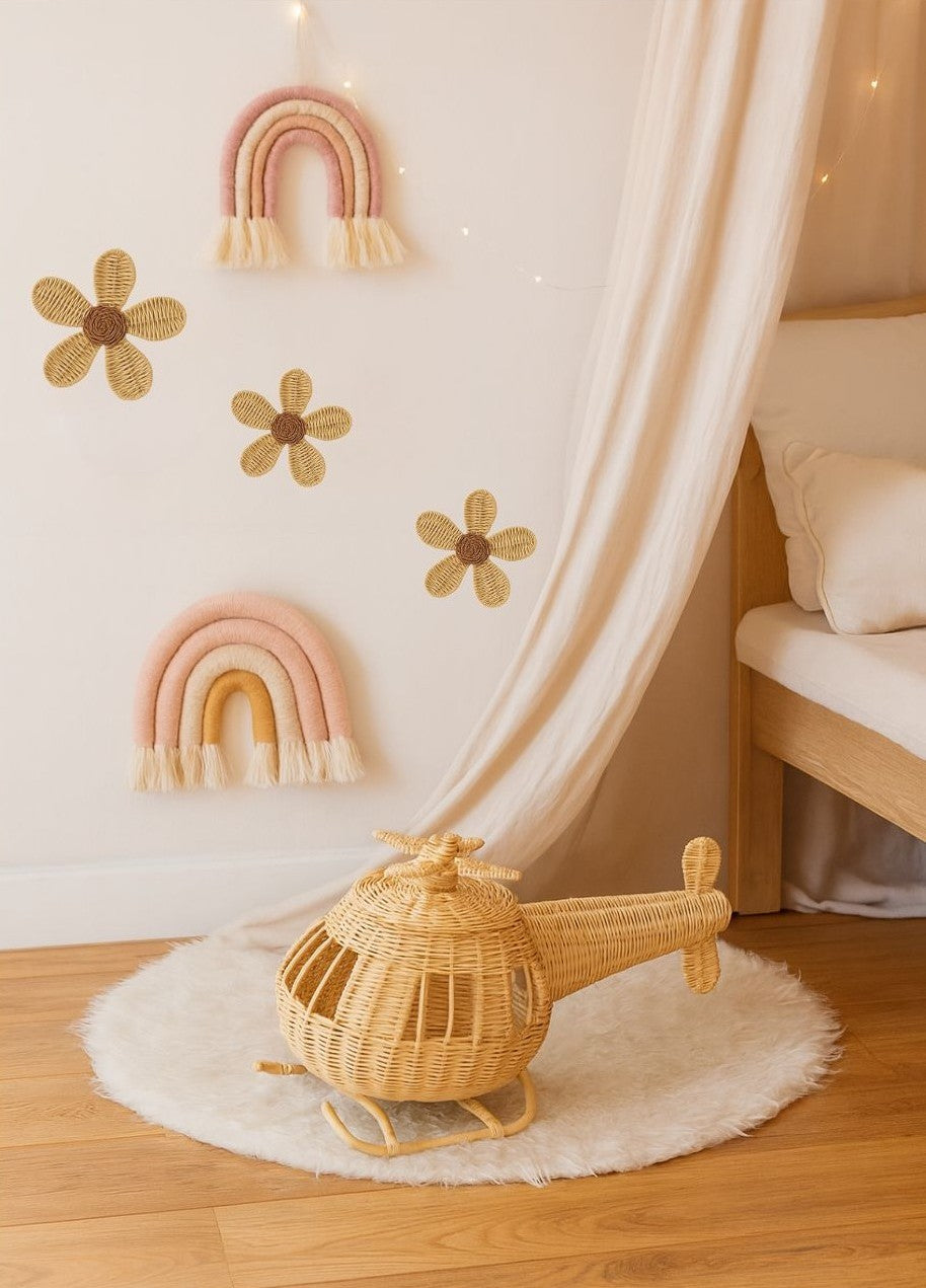Rattan Daisy Wall Decor - image 7