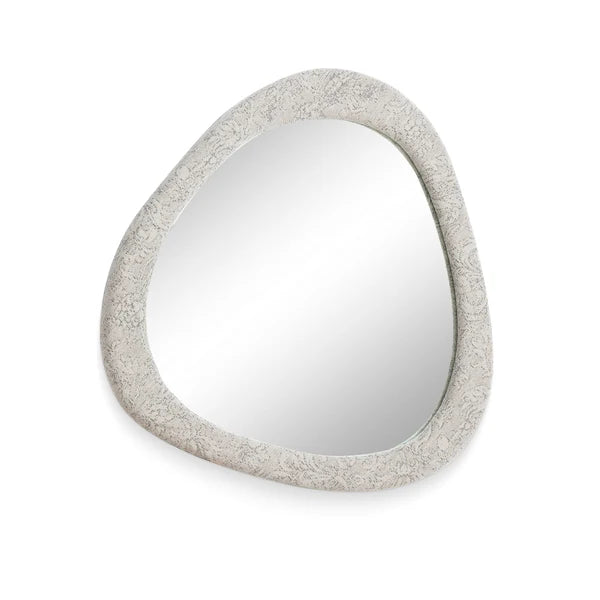 Klaryss Neutral Floral Jacquard Wall Mirror - image 3