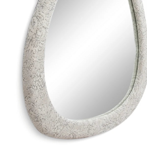 Klaryss Neutral Floral Jacquard Wall Mirror - image 2