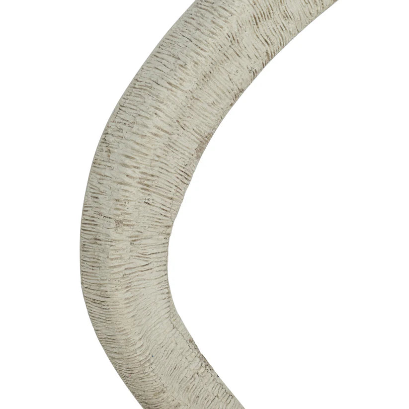 Orpheus Ribbed Faux Stone Wall Mirror - image 3