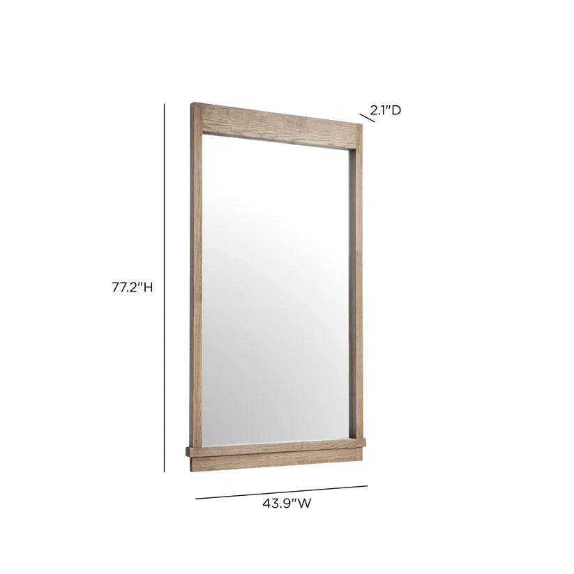Aimee Solid Brushed Ash Floor Mirror - image 4