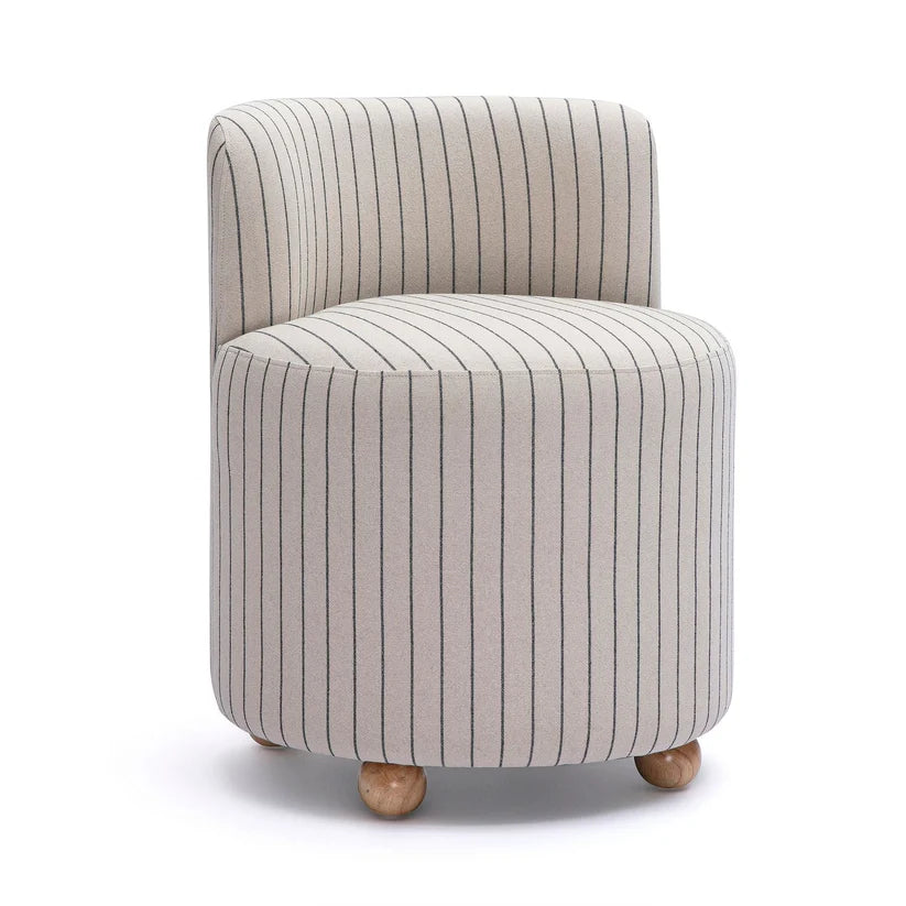Hakuna Black and White Striped Linen Desk Chair - image 1