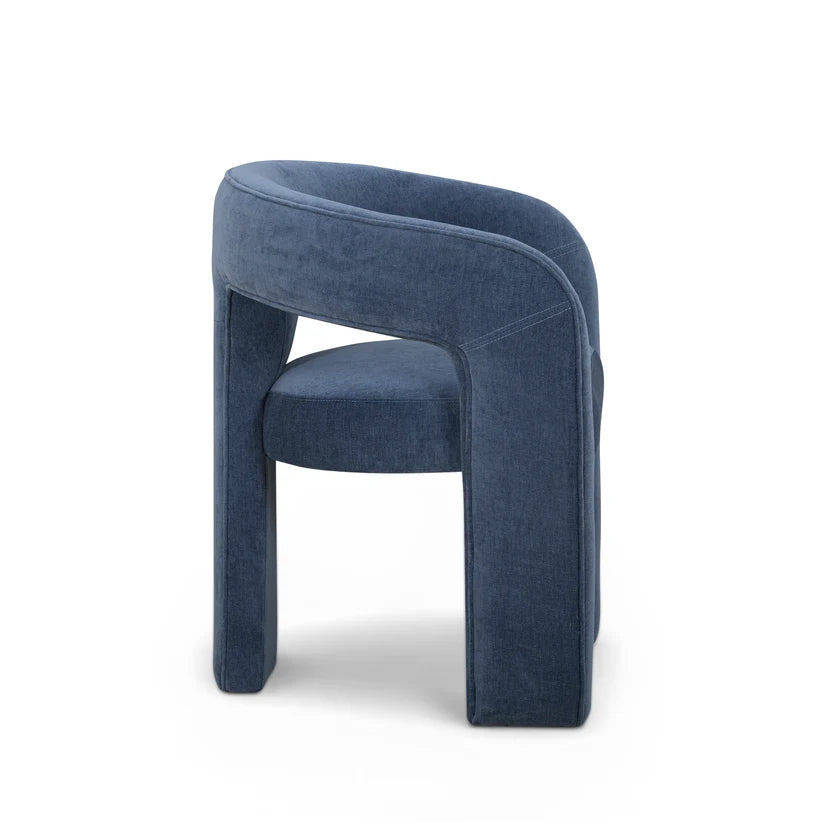Malone Denim Blue Performance Fabric Dining Chair - image 2