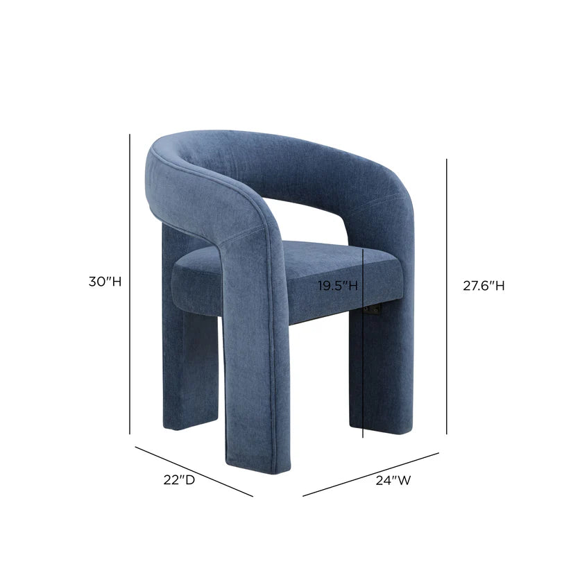 Malone Denim Blue Performance Fabric Dining Chair - image 5