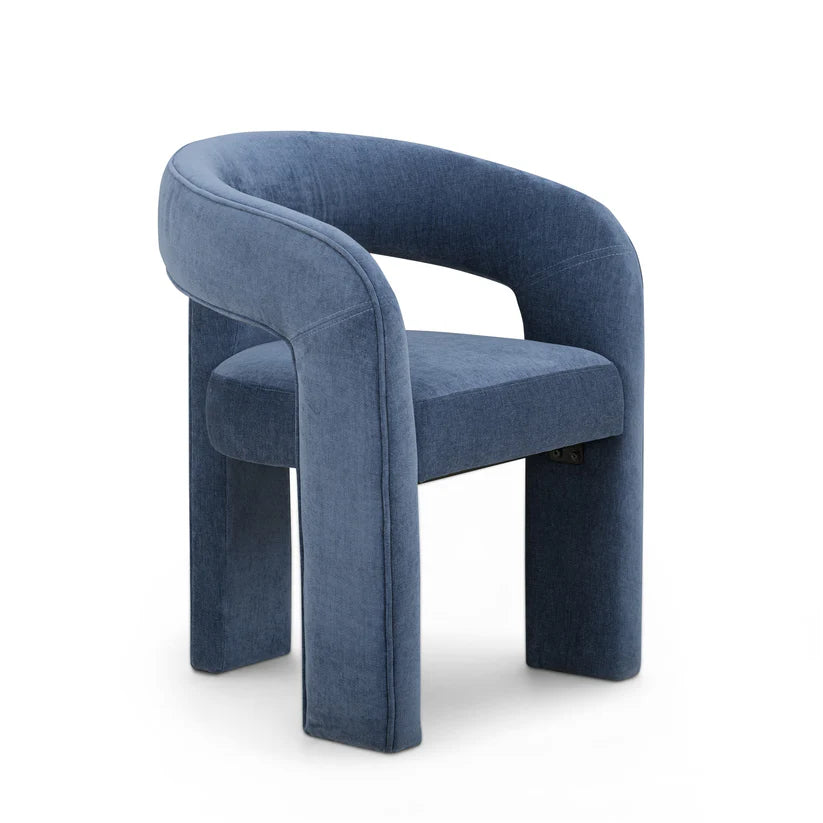 Malone Denim Blue Performance Fabric Dining Chair - image 1
