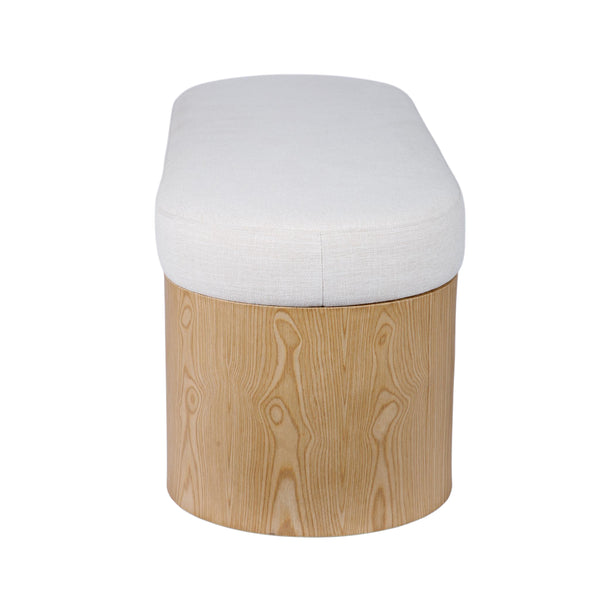 Poppi Cream Performance Fabric Storage Bench - image 5