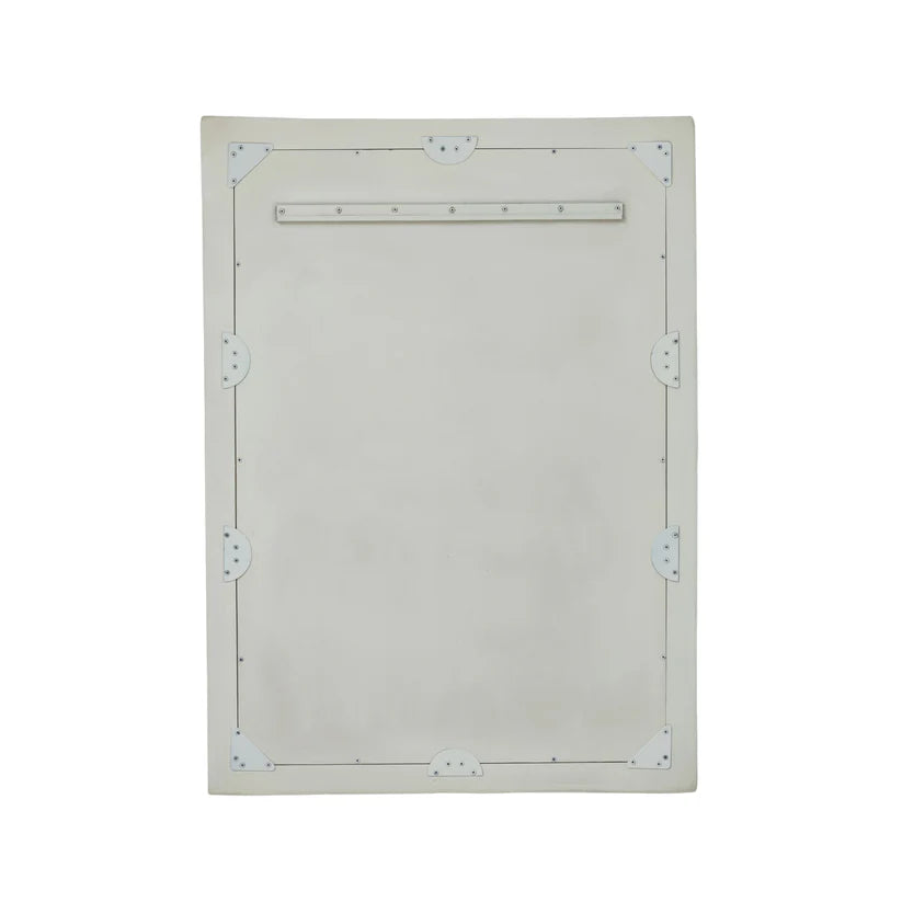 Orpheus Ribbed Faux Stone Rectangular Wall Mirror - image 4