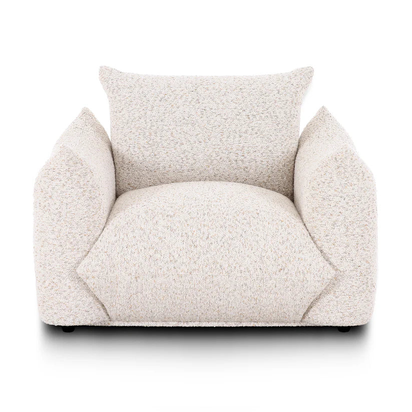 Saint Tropez Nubby Fabric Armchair in Sand