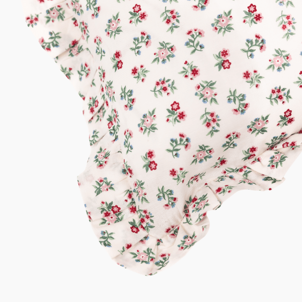 Mildred Floral Cream Ruffled Pillow - image 2