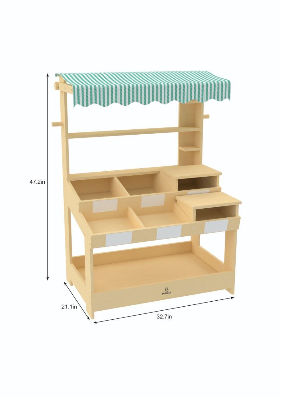 Cypress Wooden Market Stand – Natural - image 4