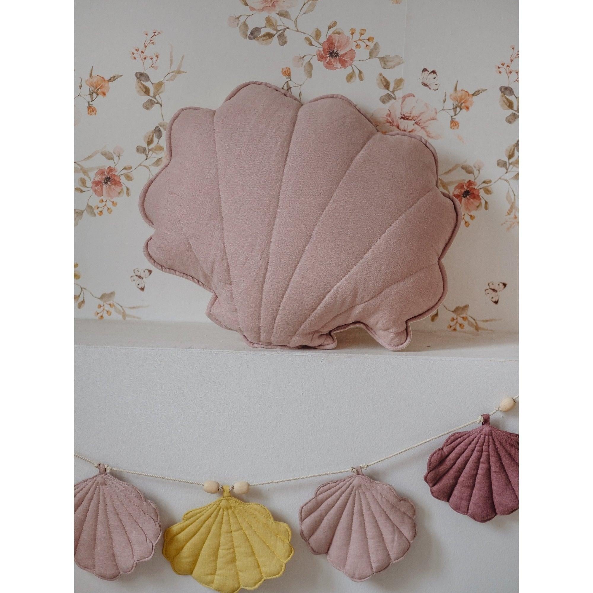 Linen Shell Pillow - Pink - image 3