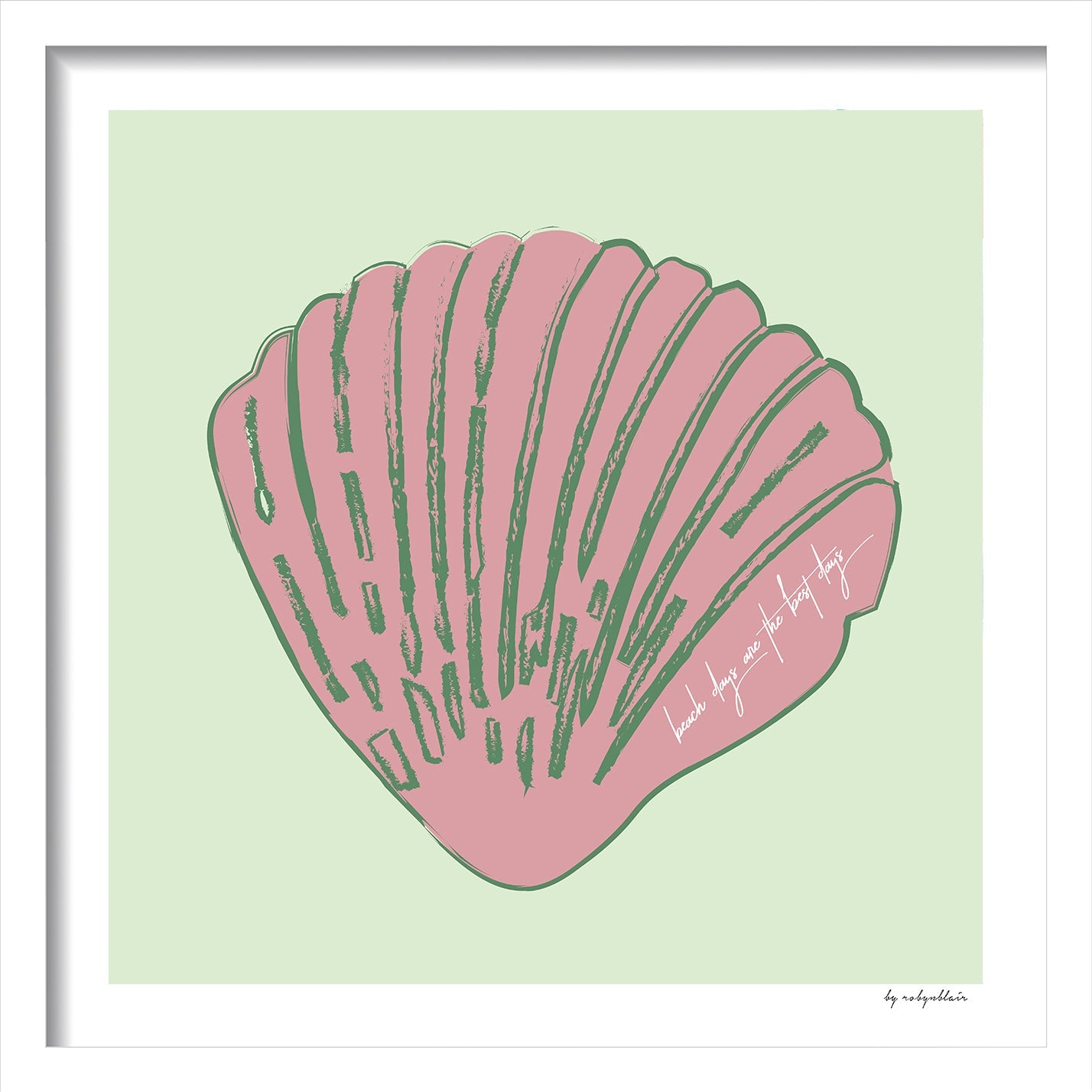 Sally Seashells Fine Art Print - Green - image 3