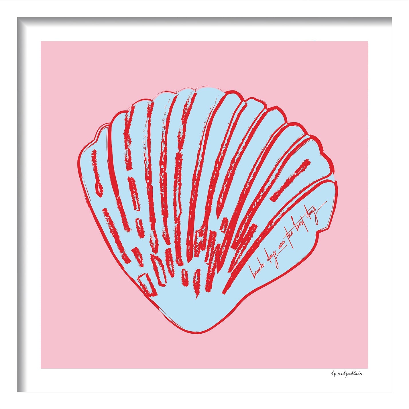 Sally Seashells Fine Art Print - Pink - image 3