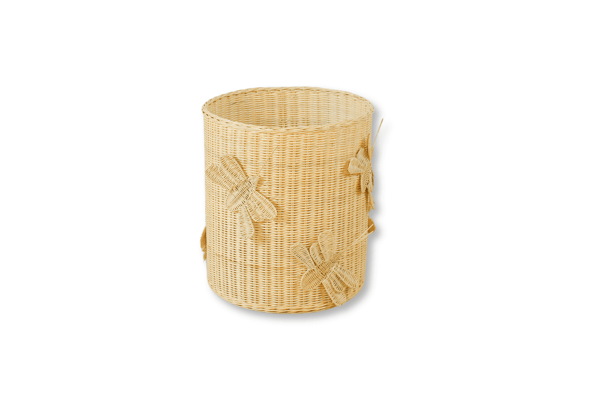 Dragonfly Rattan Hamper | Designed by Lauren Behfarin | Little Room Supply